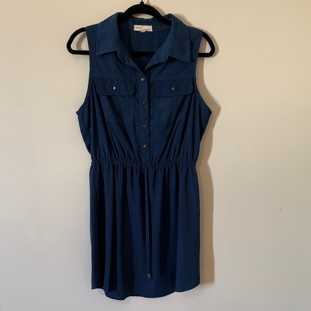 14. | BeBop | Navy Sleeveless Shirt Dress
